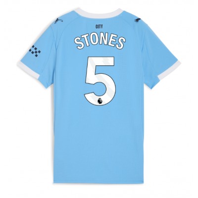 Manchester City John Stones #5 Heimtrikot Frauen 2025-26 Kurzarm Manchester City John Stones #5 Heimtrikot Frauen 2025-26 Kurzarm